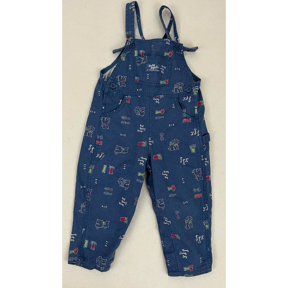 Vintage Oshkosh B’Gosh Babu Vestbak Overalls Handy Dandy Dog Boys 24 months
